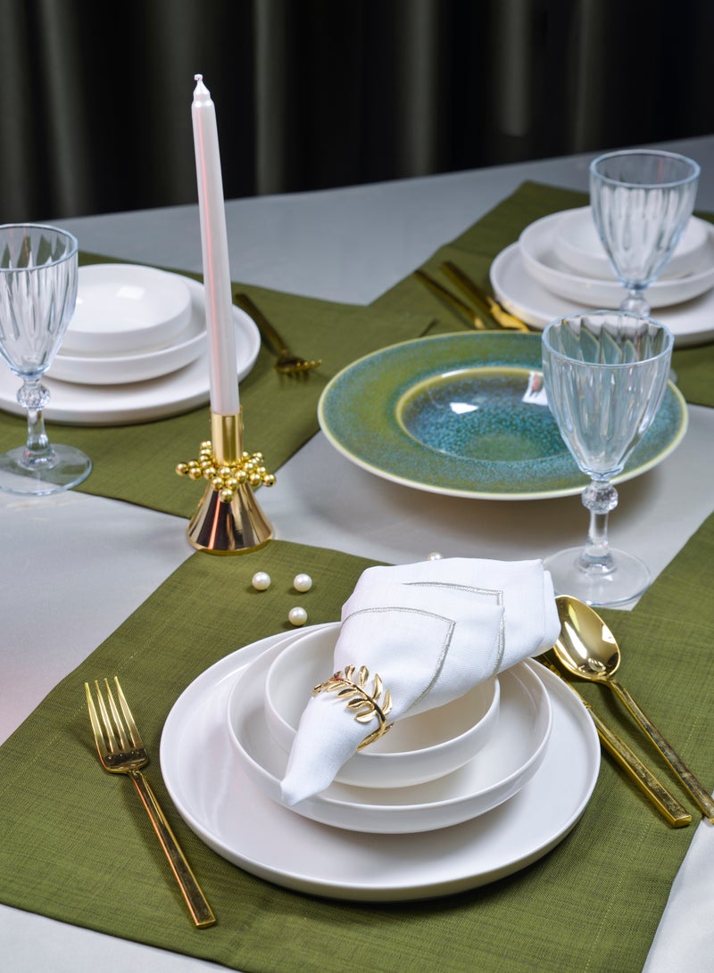 هيدا طقم عشاء بورسلان رويا أوف وايت 12 قطعة لعدد 4 أشخاص – صنع في تركيا - Image 3