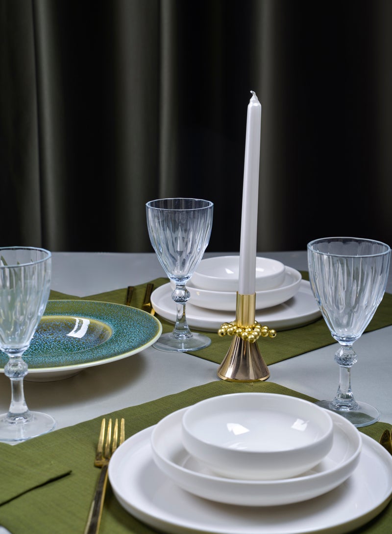 هيدا طقم عشاء بورسلان رويا أوف وايت 12 قطعة لعدد 4 أشخاص – صنع في تركيا - Image 2