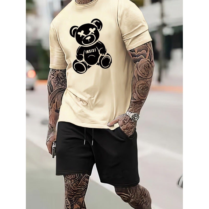 [European Code ] [New On June 12] Temu Men'S T-Shirt 100 Cotton T-Shirt Suit - Image 2