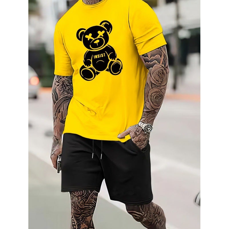 [European Code ] [New On June 12] Temu Men'S T-Shirt 100 Cotton T-Shirt Suit - Image 3