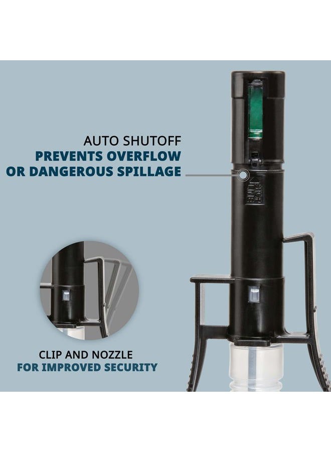 Jumbl Automatic Fuel Transfer Pump with Auto-Stop, 3x More Powerful D Battery Powered, Extra Long Hose Fits All Size Cans, Portable Liquid Pump Transfers Gasoline, Water & More at 2.3 Gal/Minute - Image 4