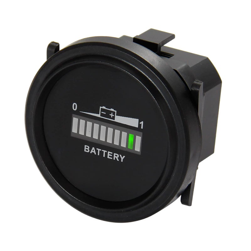YOOREAL 1224V 36V 4872V LeadAcid Battery Capacity Indicator Not Included TrojanSingle Bar Display Battery Fuel Gauge for Golf Cart Club Car RV Electric Forklift Tractor