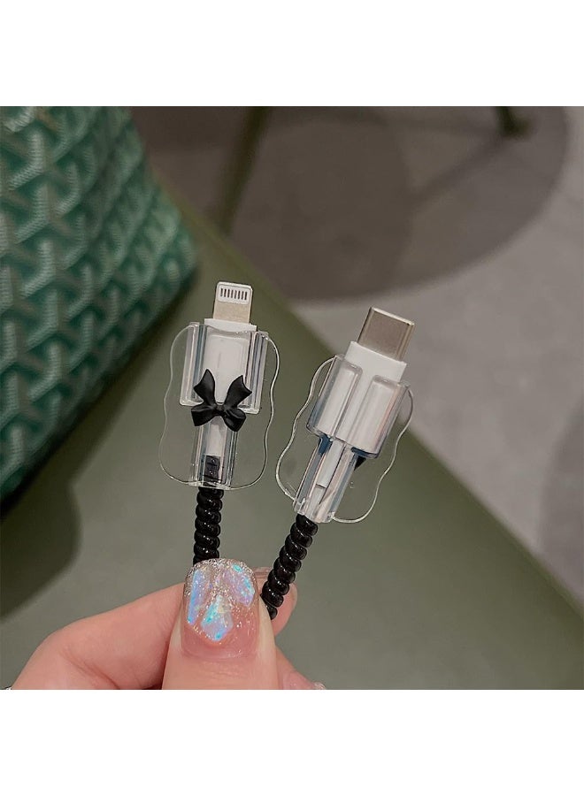 حامي شاحن سريع ثلاثي الأبعاد بتصميم كرتوني لطيف لجهاز iPhone بقوة 18 واط و 20 واط، لجهاز iPhone و iPad Pro Max 11-15. غطاء واقي لكابل الشحن السريع، وحامي لكابلات USB و USB-C لنقل البيانات - Image 4