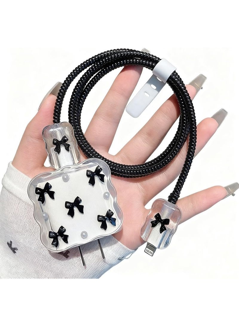 حامي شاحن سريع ثلاثي الأبعاد بتصميم كرتوني لطيف لجهاز iPhone بقوة 18 واط و 20 واط، لجهاز iPhone و iPad Pro Max 11-15. غطاء واقي لكابل الشحن السريع، وحامي لكابلات USB و USB-C لنقل البيانات - Image 5