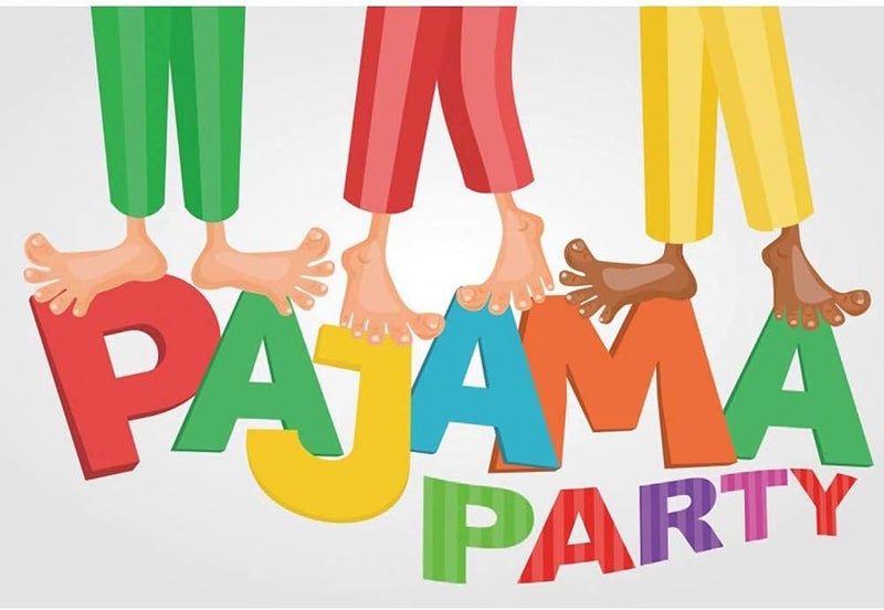 YongFoto خلفية حفلة بيجامة يونغ فوتو 7x5 قدم لالتقاط صور حفلة النوم للأطفال زينة عيد الميلاد لصور الأطفال الرضع والرضع وديكور داخلي - Image 2