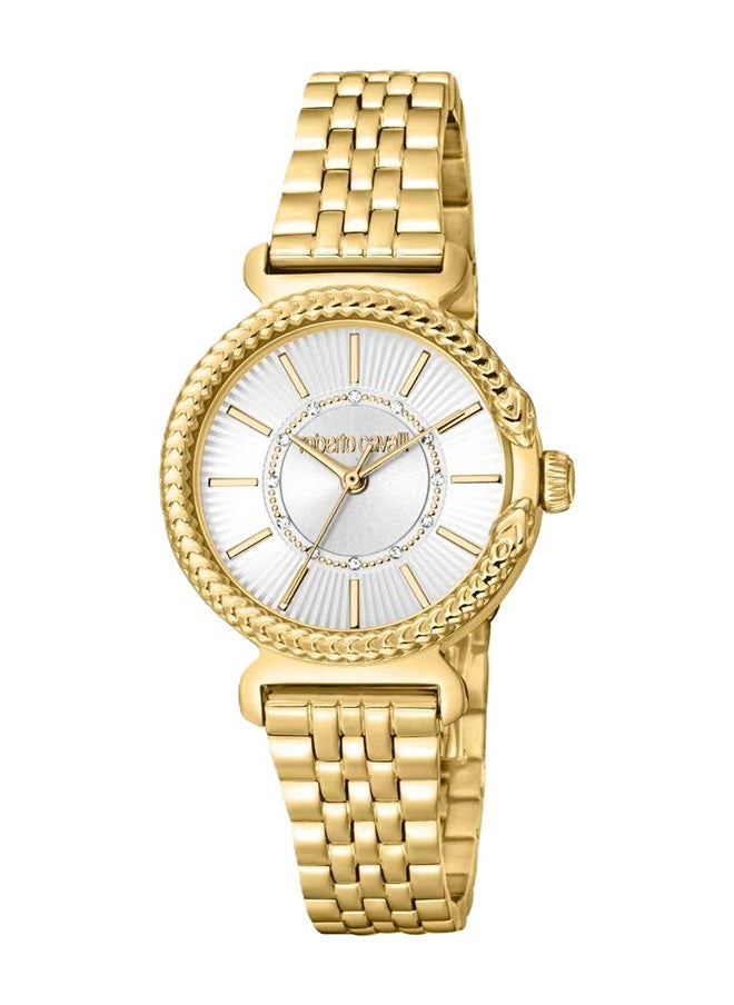 roberto cavalli ساعة يد نسائية أنالوج من الفولاذ المقاوم للصدأ RC5L061M0055 SET - 25 مم  - Image 1