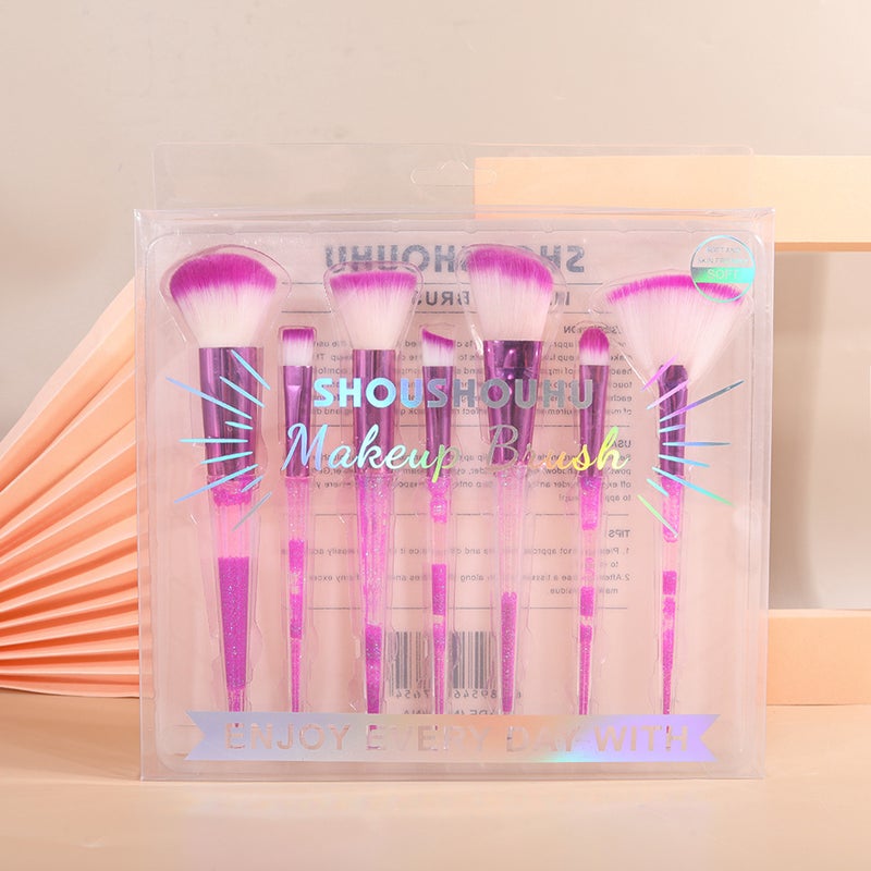 Source Factory Spot Pvc Packaging Quicksand Makeup Brush Set Blush Loose Powder Eye Shadow Brush Beauty Tools Wholesale - Image 1