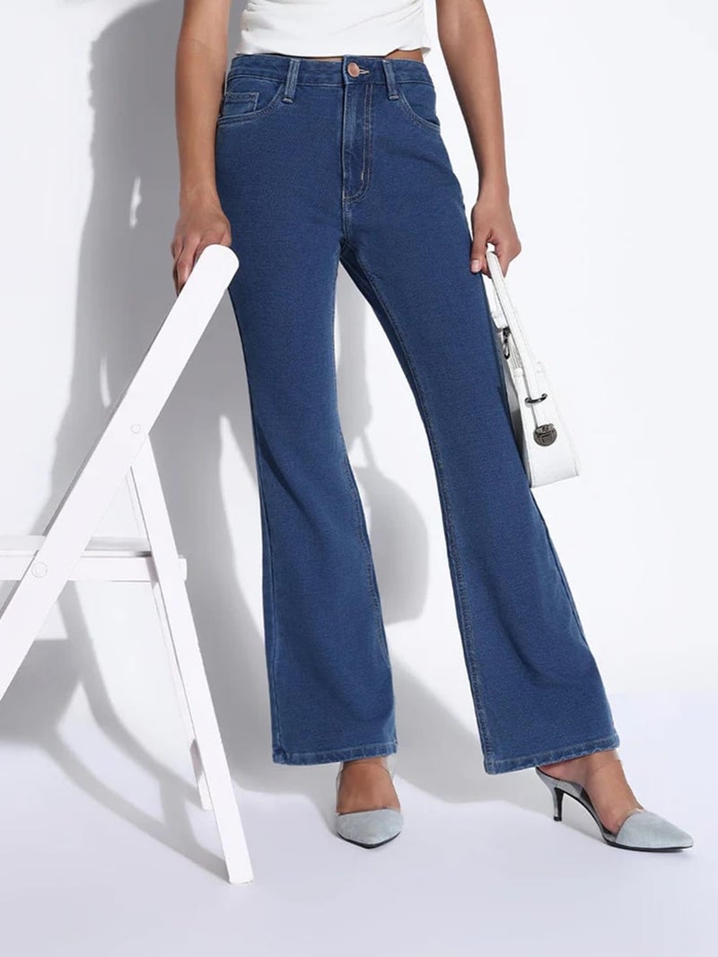 ADBUCKS Bootcut Jeans for Women Bell Bottom Jeans for Women II Wide Leg for Womens (in, Numeric, 40, Blue) - Image 4