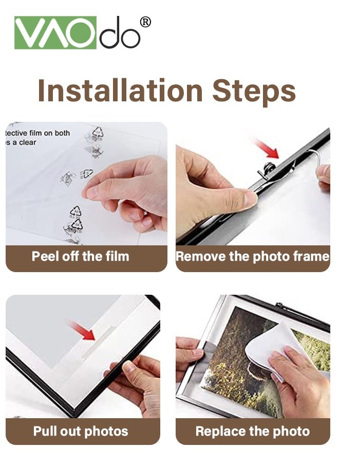 VAOdo - 4PCS Picture Frame Set, for Wall or Tabletop with Gasket Display Wall Photo Frame, Desktop Photo Frame - Image 1