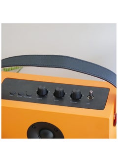 Steepletone Redefy Luxury Wireless Speaker Premium Sound Bluetooth Wireless Connectivity Removable Front Cover Vibrant Colors Sturdy Feel with High Fidelity Speaker Sound Portable Aesthetic Home Decor (Orange)  - Image 3
