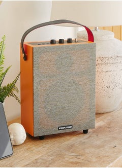 Steepletone Redefy Luxury Wireless Speaker Premium Sound Bluetooth Wireless Connectivity Removable Front Cover Vibrant Colors Sturdy Feel with High Fidelity Speaker Sound Portable Aesthetic Home Decor (Orange)  - Image 4
