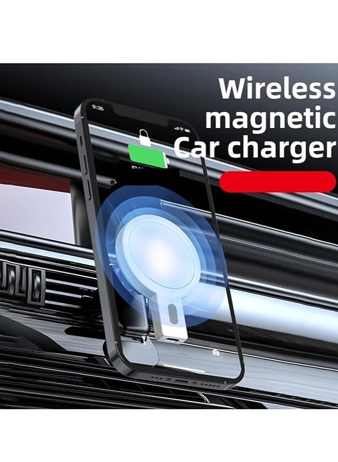 general Fast Wireless Charger Bracket 15W Magnetic Car Wireless Charger Mobile Phone Charger Vent Bracket is suitable for mobile phone magnet adsorption fast charging compatible with a wide range of devices - Image 5