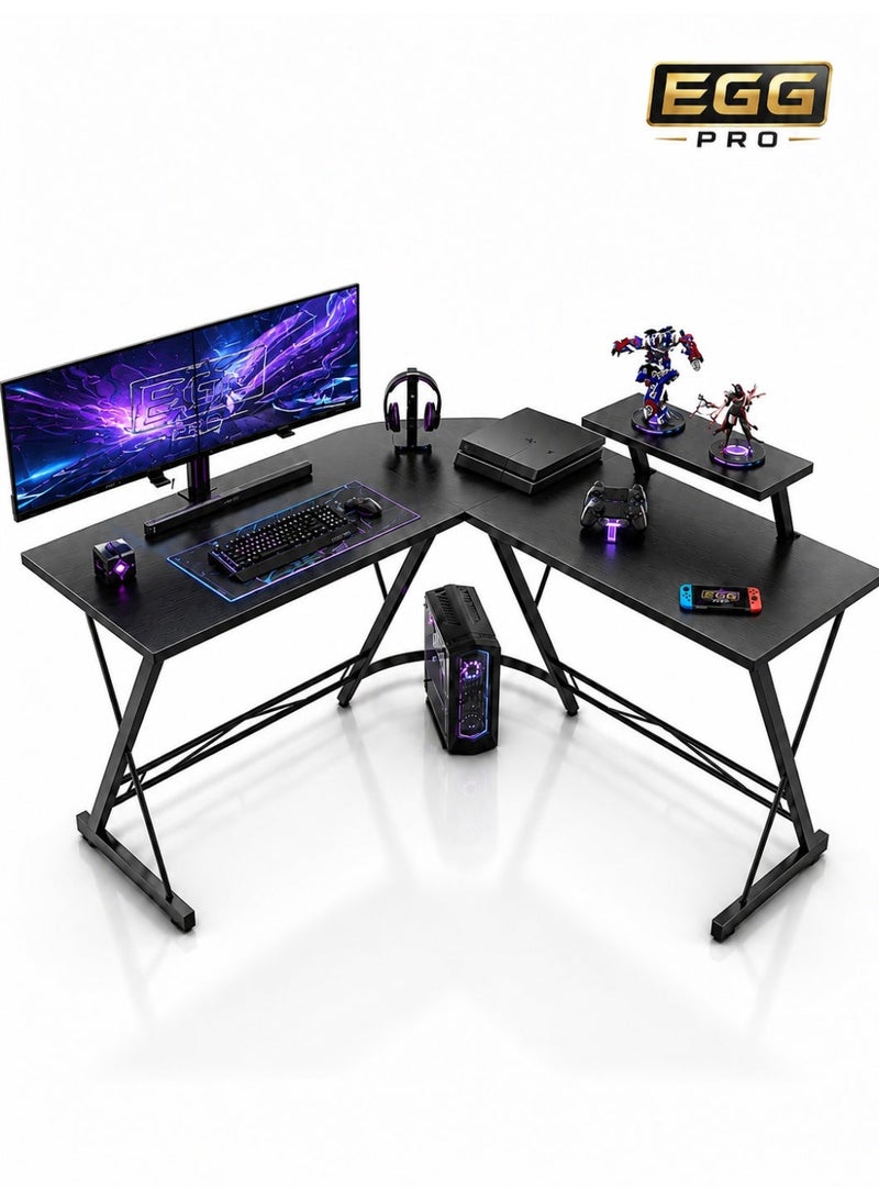 EGG PRO Gaming table, gaming desk, home office table, L-shaped computer desk of high quality and easy to install - Image 1