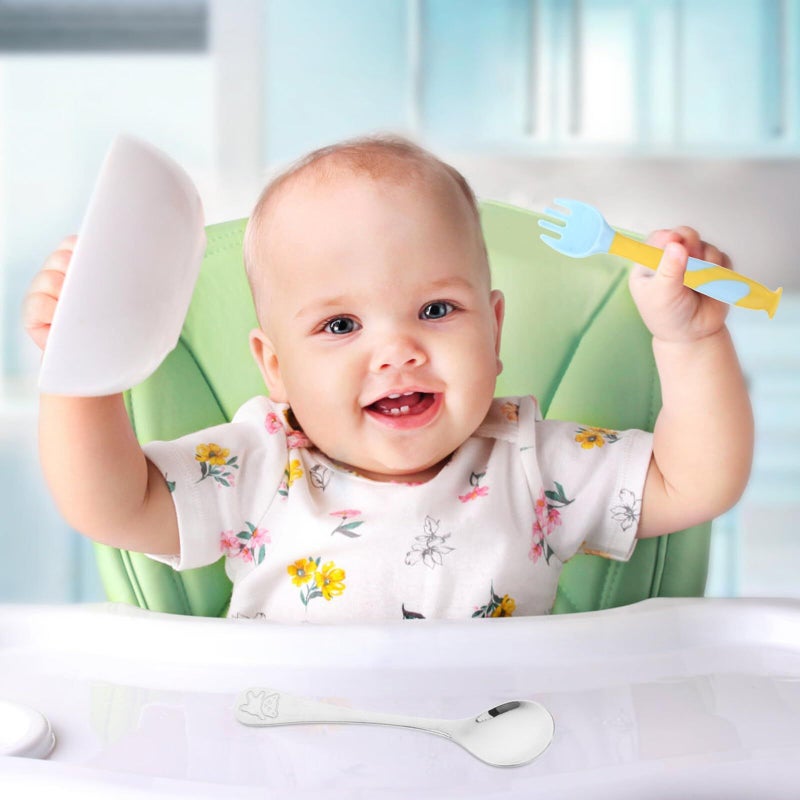 Stainless Steel 5 Piece Dining Set With Ergonomic Forks And Spoons Safe For Kids - Image 4