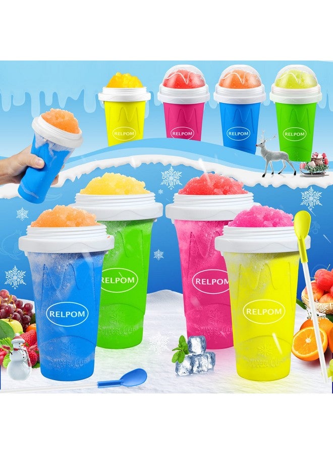 RELPOM Slushie Maker Cup, TIK TOK Magic Quick Frozen Smoothies Cups, Cooling Cup, Slushy Cups, Ice Cream Make, Cool Stuff Things Gadgets Funny Gifts for Kids (Blue) - Image 5