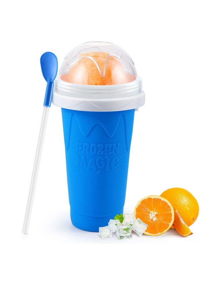 RELPOM Slushie Maker Cup, TIK TOK Magic Quick Frozen Smoothies Cups, Cooling Cup, Slushy Cups, Ice Cream Make, Cool Stuff Things Gadgets Funny Gifts for Kids (Blue) - Image 1