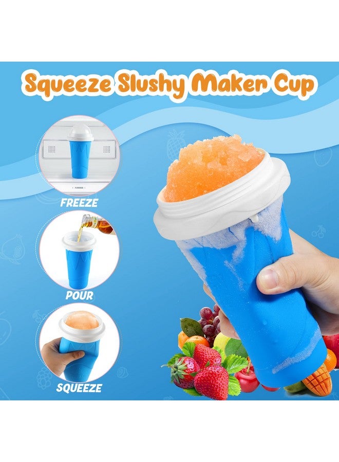 RELPOM Slushie Maker Cup, TIK TOK Magic Quick Frozen Smoothies Cups, Cooling Cup, Slushy Cups, Ice Cream Make, Cool Stuff Things Gadgets Funny Gifts for Kids (Blue) - Image 3
