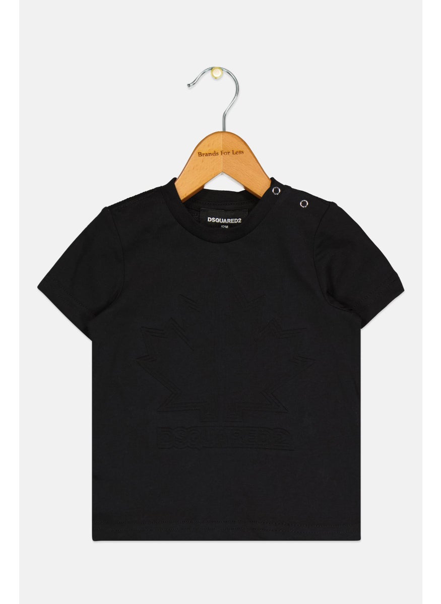 DSQUARED2 Toddlers Boy Crew Neck Short Sleeve Graphic Print T-Shirt, Black  - Image 1