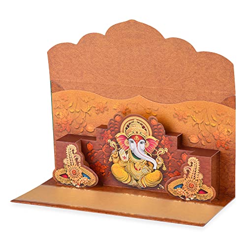 Fonsie cash shagun fancy design envelopes pack of 10 for gifting money on wedding gift| baby shower gift| shagun| family gatherings(Ganesh ji popup design). - Image 4