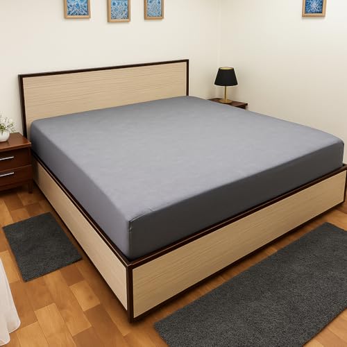 Bhoomi Impex Waterproof Soft Non-Woven Mattress Protector Breathable Elastic Fitted Style Bed Cover 36"x78" - Single, Ivory - Image 1