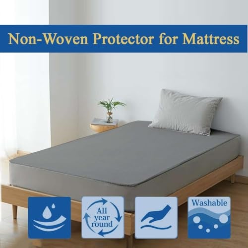 Bhoomi Impex Waterproof Soft Non-Woven Mattress Protector Breathable Elastic Fitted Style Bed Cover 36"x78" - Single, Ivory - Image 5