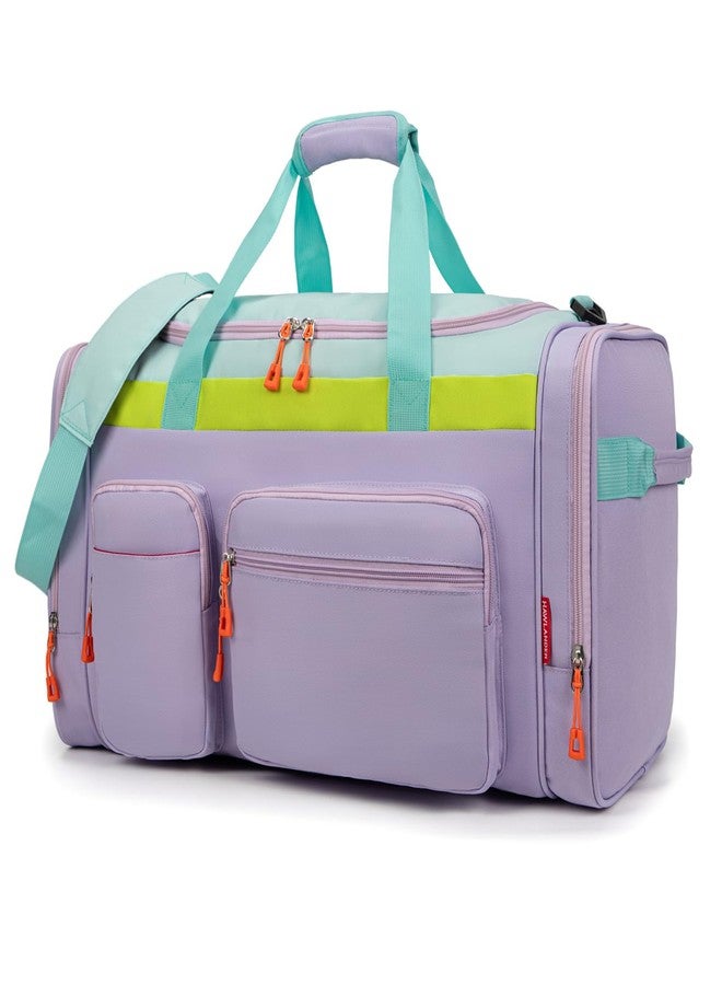 HawLander Large Kids Duffle Bag for Travel, Overnight, or Weekender, 22" inch, Light Green, 22.0"L x 12.0" H x 12.0"W, Duffle Bag for Travel - Image 2