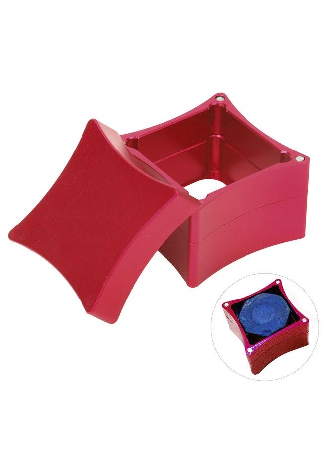 Thoraya Universal Metal Snooker Pool Billiard Cue Tip Tips Table 3 Section Chalk Box Holder Accessoryred  - Image 4