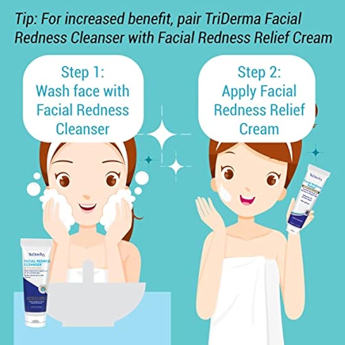 TriDerma Facial Redness Relief Gentle Face Cream (3.3 Ounces) - Image 5