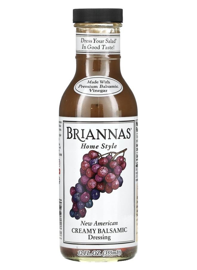 Briannas - New American Creamy Balsamic Dressing 12 fl oz (355 ml) - Image 1