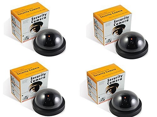 PEARL ACE PEARL ACE 4 Pcs Dummy Security CCTV Fake Dome Camera with Blinking red LED Light Indication,for Home or Office Security/Set of 4  - Image 2