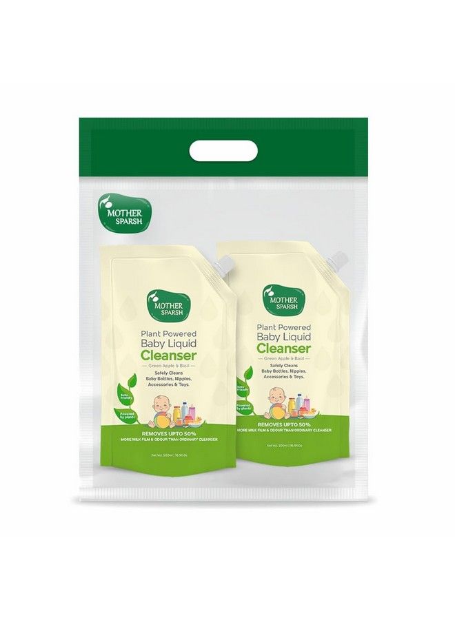 Mother Sparsh منظف سائل طبيعي للأطفال (مستخرج من النباتات) منظف لزجاجات الأطفال والحلمات والإكسسوارات والألعاب عبوة إعادة تعبئة (1 لتر) - Image 2