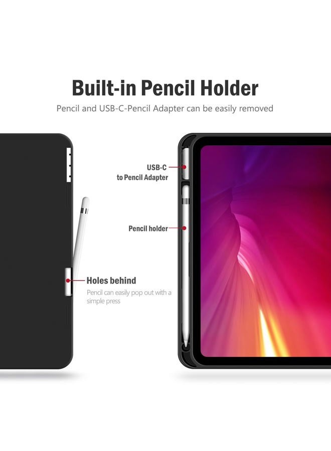 ANTBOX Case for iPad (A16) 11th Generation 11'' 2025/iPad 10th Generation 10.9'' 2022 with Built-in Pencil Holder Auto Sleep/Wake Function PU Leather Smart Cover (Red) - Image 4