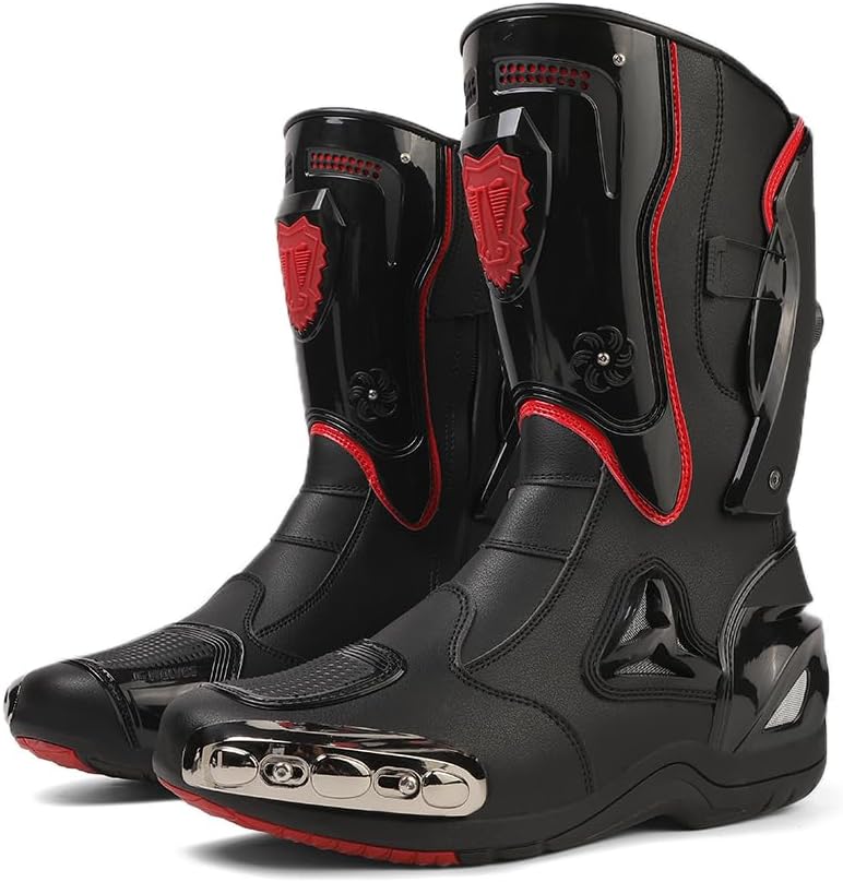 Zeozoom Motorcycle Riding Boots - Leather Protective Boots for Men and Women - Image 4