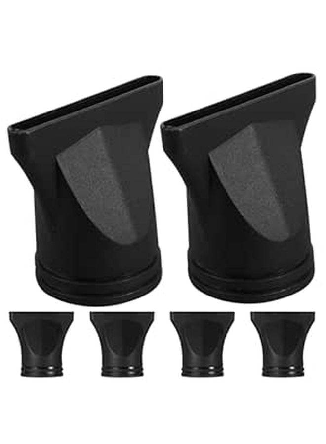 6 Pcs Narrow Hair Dryer Concentrator Nozzle 4.4 4.6cm Diameter Plastic Replacement - Image 1