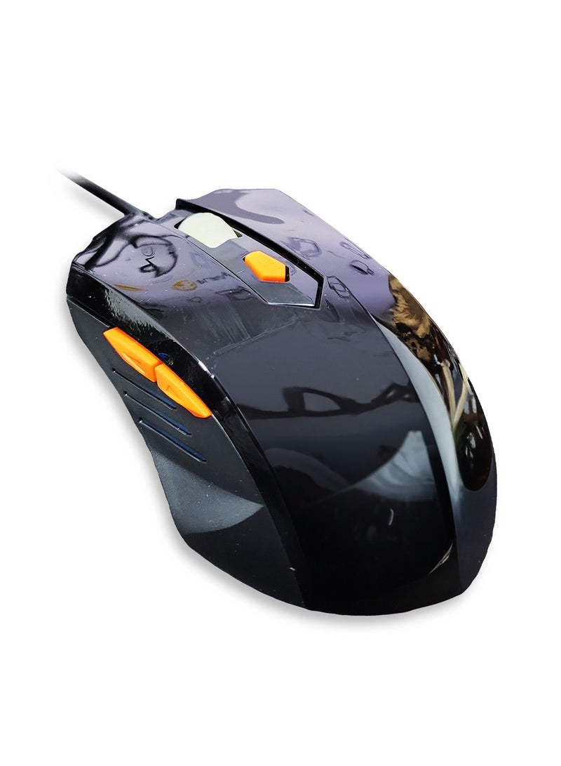جينيس ماوس ألعاب ، بصري 2000 نقطة في البوصة، 6 أزرار سلكي للكمبيوتر و اللابتوب للاستخدام الشخصي و المنزلي و المكتبي ، وصلة USB - أسود - Image 4