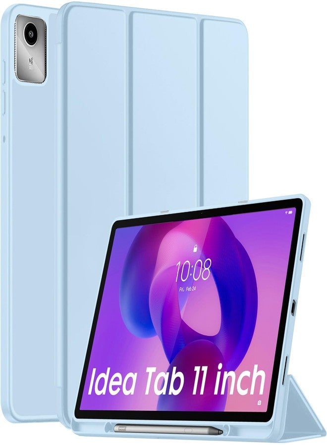 روبوستريون غطاء حماية Robustrion لجهاز Lenovo Idea Tab Cover 11 بوصة مع حامل قلم، غطاء قلاب ثلاثي الطيات لجهاز Lenovo Idea Tab Cover 11 بوصة مع دعم وضع السكون والاستيقاظ التلقائي - أزرق فاتح - Image 1