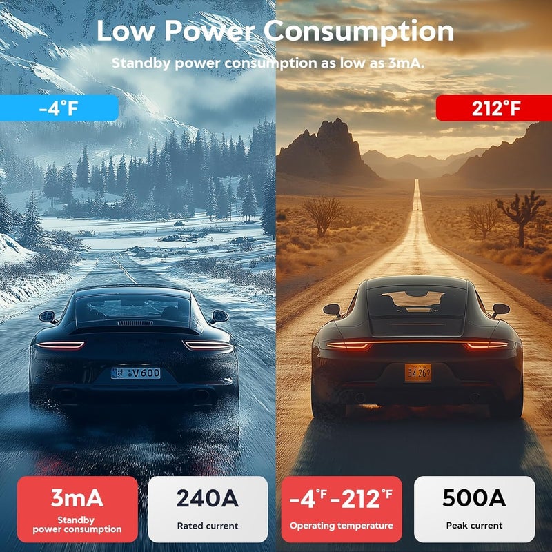 كاست ويف مفتاح إيقاف تشغيل بطارية السيارة عن بعد بجهد 12 فولت مع مؤشر LED - مفتاح ذكي لقطع الطاقة عند انخفاض الجهد، مناسب للسيارات والشاحنات والمنازل المتنقلة والدراجات النارية والقوارب - يوفر أمانًا للبطارية ضد السرقة ويسمح بقطع الطاقة عن بعد. - Image 5