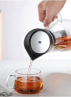 Generic Glass Coffee Cold Brew Maker Pot Jug with Tick Marks Stainless Steel Filter Ice Brewed Coffee Tea Infuser Pot Cold Kettle 1.2L  - Image 2