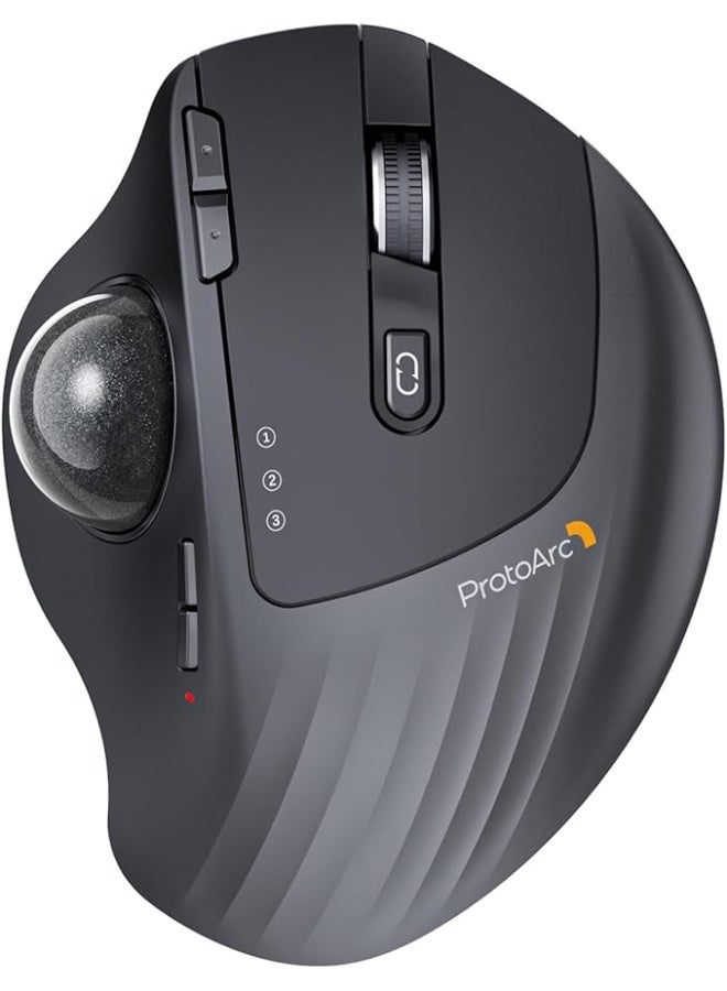 ProtoArc ماوس مريحة لليد طراز EM01 NL مع كرة تتبع من بروتو ارك - لون رمادي - Image 1