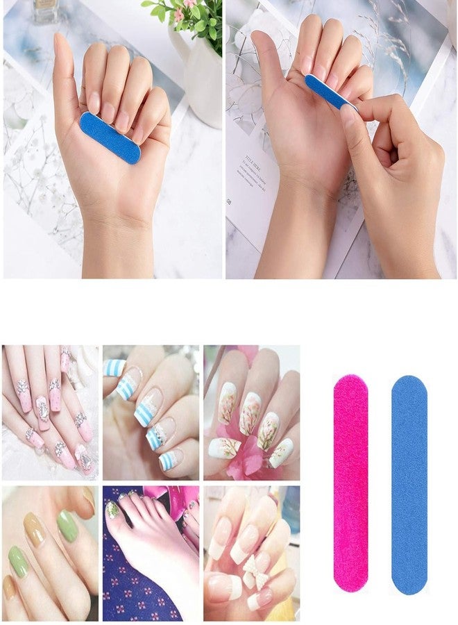 QUILBOOL Mini Nail Files Double Sided Nail File Set Emery Board for Women Girls Acrylic Mini Nail Files Bulk Nail Buffer Professional Nail Files Manicure Tool - 50 pc (Multi) - Image 3