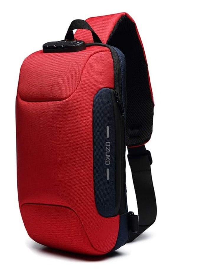 OZUKO - Anti Theft Sling Bag Shoulder Crossbody Backpack Waterproof Chest Bag with USB Charging Port Lightweight Casual Daypack - Image 1