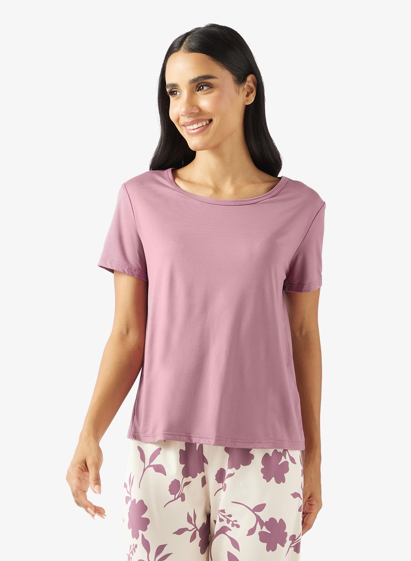 Ginger Relaxed Fit T-Shirt & Floral Pyjama Set - Image 3