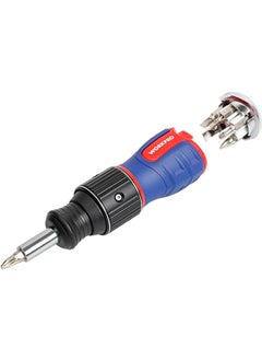 WORKPRO WP221071 6-In-1 Professional Cr-V Ratchet Magnetic Stubby Screwdriver Set  - Image 1