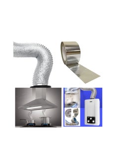 Shams Hobby or chimney expands to 5 meters and a diameter (6 inches or 15.306 cm) of thermally expandable aluminum for kitchen hood, gas heater and air conditioning + a special thermal paste roll of 23 yards  - Image 1