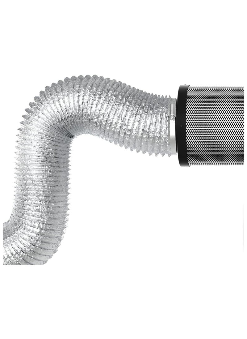 Hobby or chimney expands to 5 meters and a diameter (6 inches or 15.306 cm) of thermally expandable aluminum for kitchen hood, gas heater and air conditioning + a special thermal paste roll of 23 yards