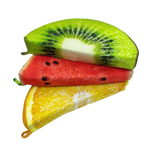 Keshav Creation Foam 3D Fruit Soft Pillow Plush Cushion Orange, Kiwi & Watermelon Pillow Cushion for Baby Pack of 3 - Image 3