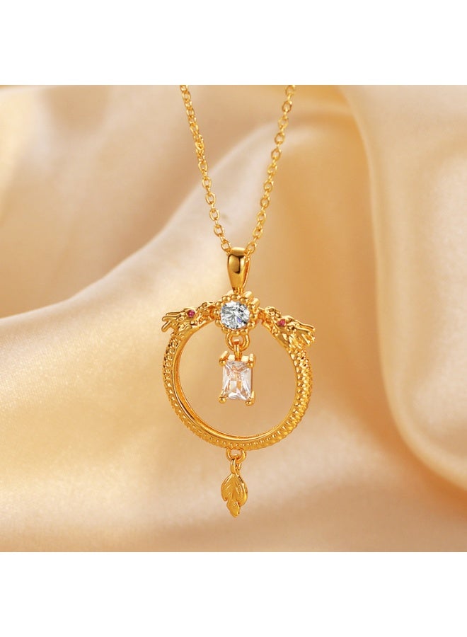 KUYING Fashionable Retro Light Luxury Personalized Necklace 
