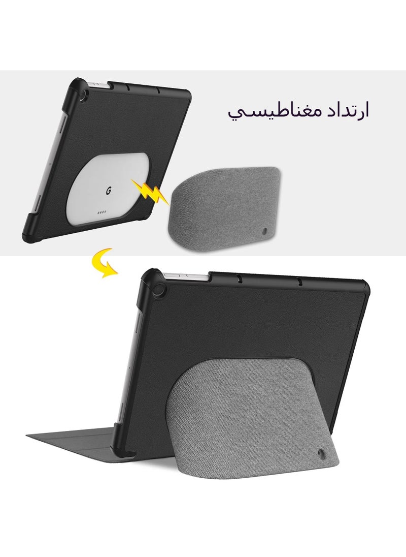 General - It is suitable for Google Pixel Tablet Tablet tablet protection case with edge hard-shell leather case, lightweight hard-back smart case, PU business folding protection tablet computer case - Image 1