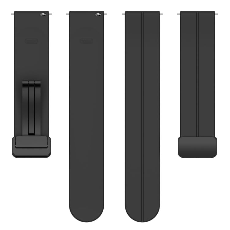 EDNITA 22mm SmartWatch Band Strap with Magnetic Lock for Samsung Galaxy Watch 3 45mm/Galaxy Watch 46mm & Compatible with All 22mm Watches - Only Strap - Black - Pack of 1 - Image 2
