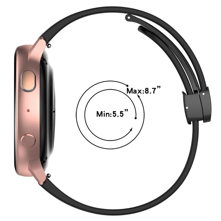 EDNITA 22mm SmartWatch Band Strap with Magnetic Lock for Samsung Galaxy Watch 3 45mm/Galaxy Watch 46mm & Compatible with All 22mm Watches - Only Strap - Black - Pack of 1 - Image 3